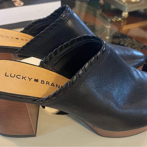 LUCKY BRAND HEELED MULES. EUC - Picture 2 of 3